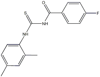 N-(2,4-dimethylphenyl)-N'-[(4-fluorophenyl)carbonyl]thiourea Structure