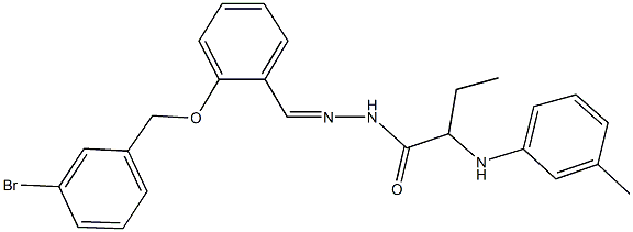 N'-{2-[(3-bromobenzyl)oxy]benzylidene}-2-(3-toluidino)butanohydrazide Struktur