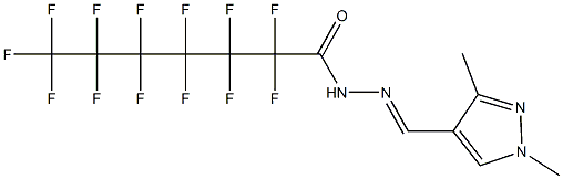 N'-[(1,3-dimethyl-1H-pyrazol-4-yl)methylene]-2,2,3,3,4,4,5,5,6,6,7,7,7-tridecafluoroheptanohydrazide,496834-76-5,结构式