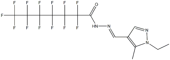 N'-[(1-ethyl-5-methyl-1H-pyrazol-4-yl)methylene]-2,2,3,3,4,4,5,5,6,6,7,7,7-tridecafluoroheptanohydrazide Structure