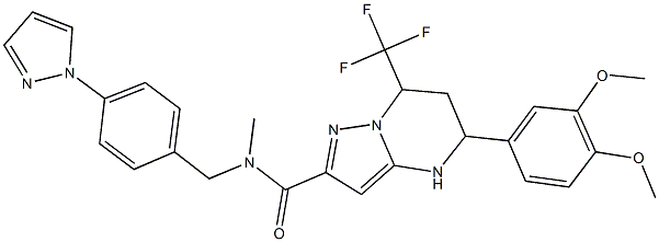 5-(3,4-dimethoxyphenyl)-N-methyl-N-[4-(1H-pyrazol-1-yl)benzyl]-7-(trifluoromethyl)-4,5,6,7-tetrahydropyrazolo[1,5-a]pyrimidine-2-carboxamide|