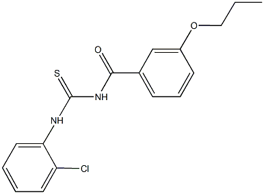 N-(2-chlorophenyl)-N'-(3-propoxybenzoyl)thiourea Structure