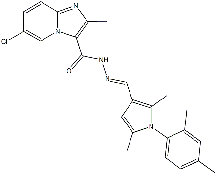 6-chloro-N'-{[1-(2,4-dimethylphenyl)-2,5-dimethyl-1H-pyrrol-3-yl]methylene}-2-methylimidazo[1,2-a]pyridine-3-carbohydrazide Structure