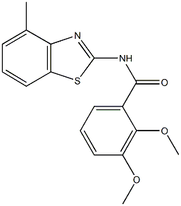 2,3-dimethoxy-N-(4-methyl-1,3-benzothiazol-2-yl)benzamide Struktur