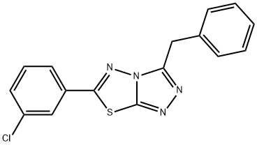 3-benzyl-6-(3-chlorophenyl)[1,2,4]triazolo[3,4-b][1,3,4]thiadiazole,496842-86-5,结构式