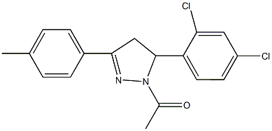 1-acetyl-5-(2,4-dichlorophenyl)-3-(4-methylphenyl)-4,5-dihydro-1H-pyrazole|