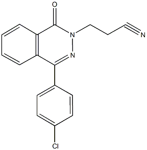 3-(4-(4-chlorophenyl)-1-oxo-2(1H)-phthalazinyl)propanenitrile Structure