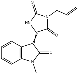 3-(1-allyl-5-oxo-2-thioxo-4-imidazolidinylidene)-1-methyl-1,3-dihydro-2H-indol-2-one Structure