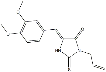 3-allyl-5-(3,4-dimethoxybenzylidene)-2-thioxo-4-imidazolidinone Structure