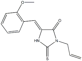 3-allyl-5-(2-methoxybenzylidene)-2-thioxo-4-imidazolidinone Struktur