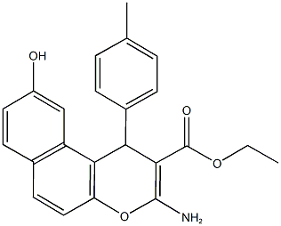 ethyl 3-amino-9-hydroxy-1-(4-methylphenyl)-1H-benzo[f]chromene-2-carboxylate,496874-59-0,结构式