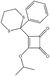 3-isopropoxy-4-(2-phenyl-1,3-dithian-2-yl)-3-cyclobutene-1,2-dione 结构式