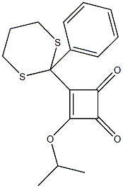 3-isopropoxy-4-(2-phenyl-1,3-dithian-2-yl)-3-cyclobutene-1,2-dione 化学構造式