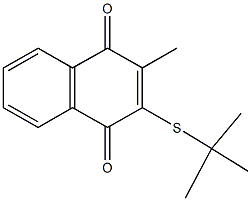 2-(tert-butylsulfanyl)-3-methylnaphthoquinone Struktur