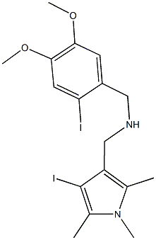 N-(2-iodo-4,5-dimethoxybenzyl)-N-[(4-iodo-1,2,5-trimethyl-1H-pyrrol-3-yl)methyl]amine Structure