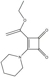 3-(1-ethoxyvinyl)-4-(1-piperidinyl)-3-cyclobutene-1,2-dione 化学構造式