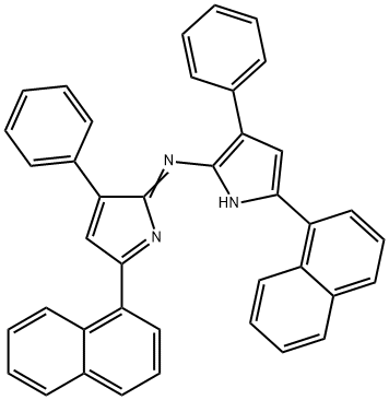 N-[5-(1-naphthyl)-3-phenyl-1H-pyrrol-2-yl]-N-[5-(1-naphthyl)-3-phenyl-2H-pyrrol-2-ylidene]amine Struktur