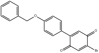 2-[4-(benzyloxy)phenyl]-5-bromobenzo-1,4-quinone Struktur