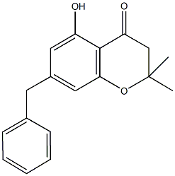 7-benzyl-5-hydroxy-2,2-dimethyl-2,3-dihydro-4H-chromen-4-one 结构式