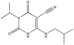 6-(isobutylamino)-3-isopropyl-2,4-dioxo-1,2,3,4-tetrahydro-5-pyrimidinecarbonitrile Structure