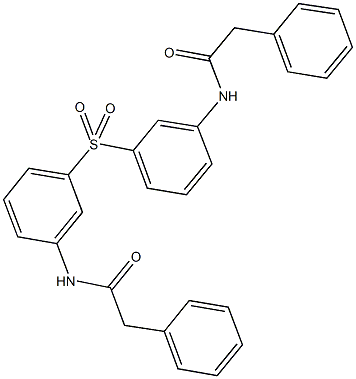 2-phenyl-N-[3-({3-[(phenylacetyl)amino]phenyl}sulfonyl)phenyl]acetamide,496875-95-7,结构式