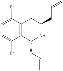 1,3-diallyl-5,8-dibromo-1,2,3,4-tetrahydroisoquinoline Structure