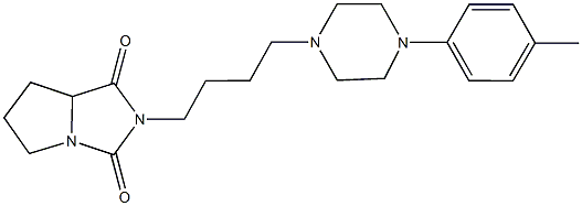 2-{4-[4-(4-methylphenyl)-1-piperazinyl]butyl}tetrahydro-1H-pyrrolo[1,2-c]imidazole-1,3(2H)-dione Struktur