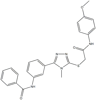 N-[3-(5-{[2-(4-methoxyanilino)-2-oxoethyl]sulfanyl}-4-methyl-4H-1,2,4-triazol-3-yl)phenyl]benzamide Structure