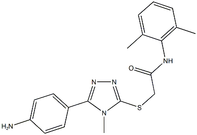 2-{[5-(4-aminophenyl)-4-methyl-4H-1,2,4-triazol-3-yl]sulfanyl}-N-(2,6-dimethylphenyl)acetamide Structure