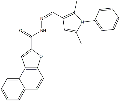 N'-[(2,5-dimethyl-1-phenyl-1H-pyrrol-3-yl)methylene]naphtho[2,1-b]furan-2-carbohydrazide Structure