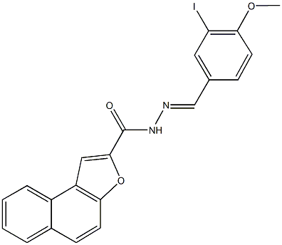 N'-(3-iodo-4-methoxybenzylidene)naphtho[2,1-b]furan-2-carbohydrazide Structure