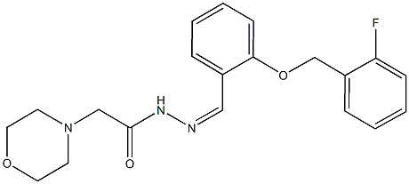 N'-{2-[(2-fluorobenzyl)oxy]benzylidene}-2-(4-morpholinyl)acetohydrazide Structure