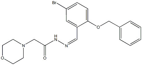 N'-[2-(benzyloxy)-5-bromobenzylidene]-2-(4-morpholinyl)acetohydrazide Structure