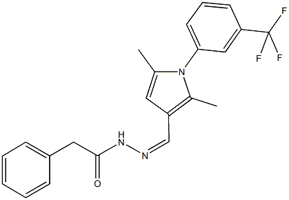 N'-({2,5-dimethyl-1-[3-(trifluoromethyl)phenyl]-1H-pyrrol-3-yl}methylene)-2-phenylacetohydrazide Struktur