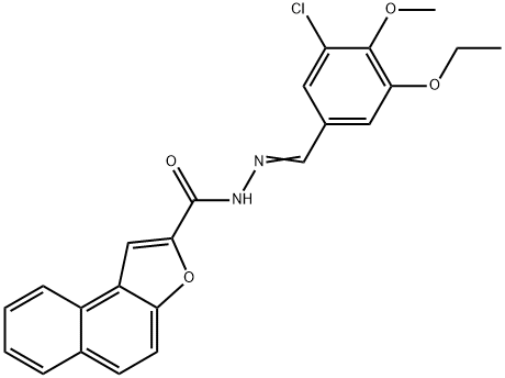 N'-(3-chloro-5-ethoxy-4-methoxybenzylidene)naphtho[2,1-b]furan-2-carbohydrazide Structure