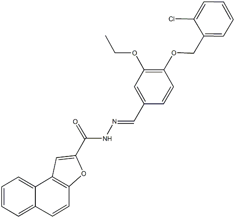 N'-{4-[(2-chlorobenzyl)oxy]-3-ethoxybenzylidene}naphtho[2,1-b]furan-2-carbohydrazide Structure