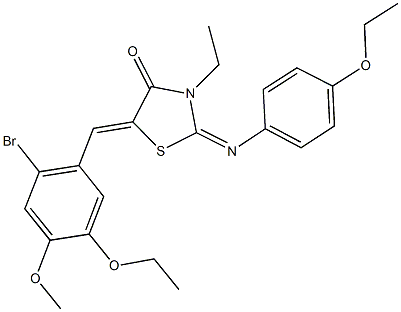 496928-23-5 5-(2-bromo-5-ethoxy-4-methoxybenzylidene)-2-[(4-ethoxyphenyl)imino]-3-ethyl-1,3-thiazolidin-4-one