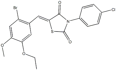 496928-35-9 5-(2-bromo-5-ethoxy-4-methoxybenzylidene)-3-(4-chlorophenyl)-1,3-thiazolidine-2,4-dione