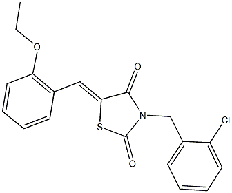 3-(2-chlorobenzyl)-5-(2-ethoxybenzylidene)-1,3-thiazolidine-2,4-dione 结构式
