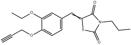 5-[3-ethoxy-4-(2-propynyloxy)benzylidene]-3-propyl-1,3-thiazolidine-2,4-dione Struktur