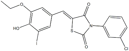 3-(3-chlorophenyl)-5-(3-ethoxy-4-hydroxy-5-iodobenzylidene)-1,3-thiazolidine-2,4-dione|