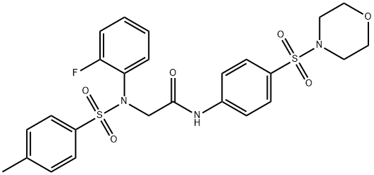 2-{2-fluoro[(4-methylphenyl)sulfonyl]anilino}-N-[4-(morpholin-4-ylsulfonyl)phenyl]acetamide Structure