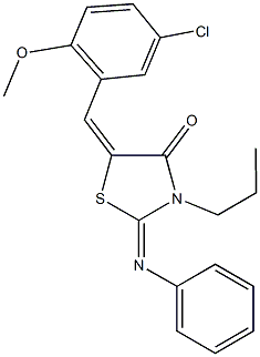 496936-75-5 5-(5-chloro-2-methoxybenzylidene)-2-(phenylimino)-3-propyl-1,3-thiazolidin-4-one