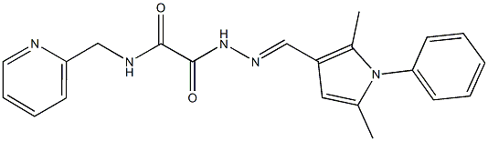 2-{2-[(2,5-dimethyl-1-phenyl-1H-pyrrol-3-yl)methylene]hydrazino}-2-oxo-N-(2-pyridinylmethyl)acetamide,496937-33-8,结构式