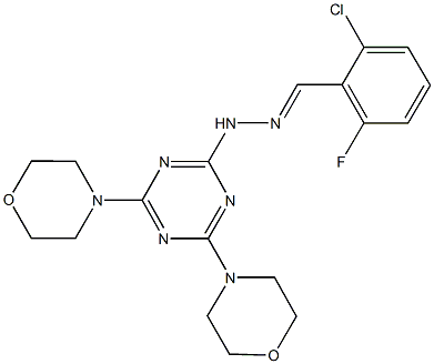 2-chloro-6-fluorobenzaldehyde [4,6-di(4-morpholinyl)-1,3,5-triazin-2-yl]hydrazone,496939-37-8,结构式