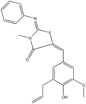 496940-57-9 5-(3-allyl-4-hydroxy-5-methoxybenzylidene)-3-methyl-2-(phenylimino)-1,3-thiazolidin-4-one