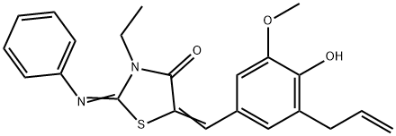 496940-58-0 5-(3-allyl-4-hydroxy-5-methoxybenzylidene)-3-ethyl-2-(phenylimino)-1,3-thiazolidin-4-one