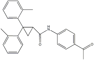 N-(4-acetylphenyl)-2,2-bis(2-methylphenyl)cyclopropanecarboxamide Structure