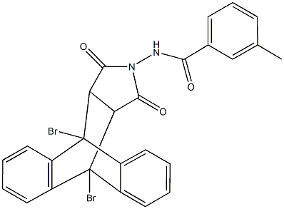 N-(1,8-dibromo-16,18-dioxo-17-azapentacyclo[6.6.5.0~2,7~.0~9,14~.0~15,19~]nonadeca-2,4,6,9,11,13-hexaen-17-yl)-3-methylbenzamide Structure