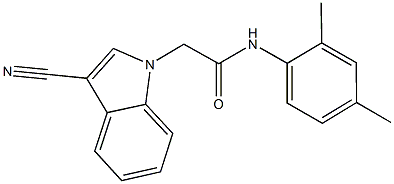 2-(3-cyano-1H-indol-1-yl)-N-(2,4-dimethylphenyl)acetamide 结构式